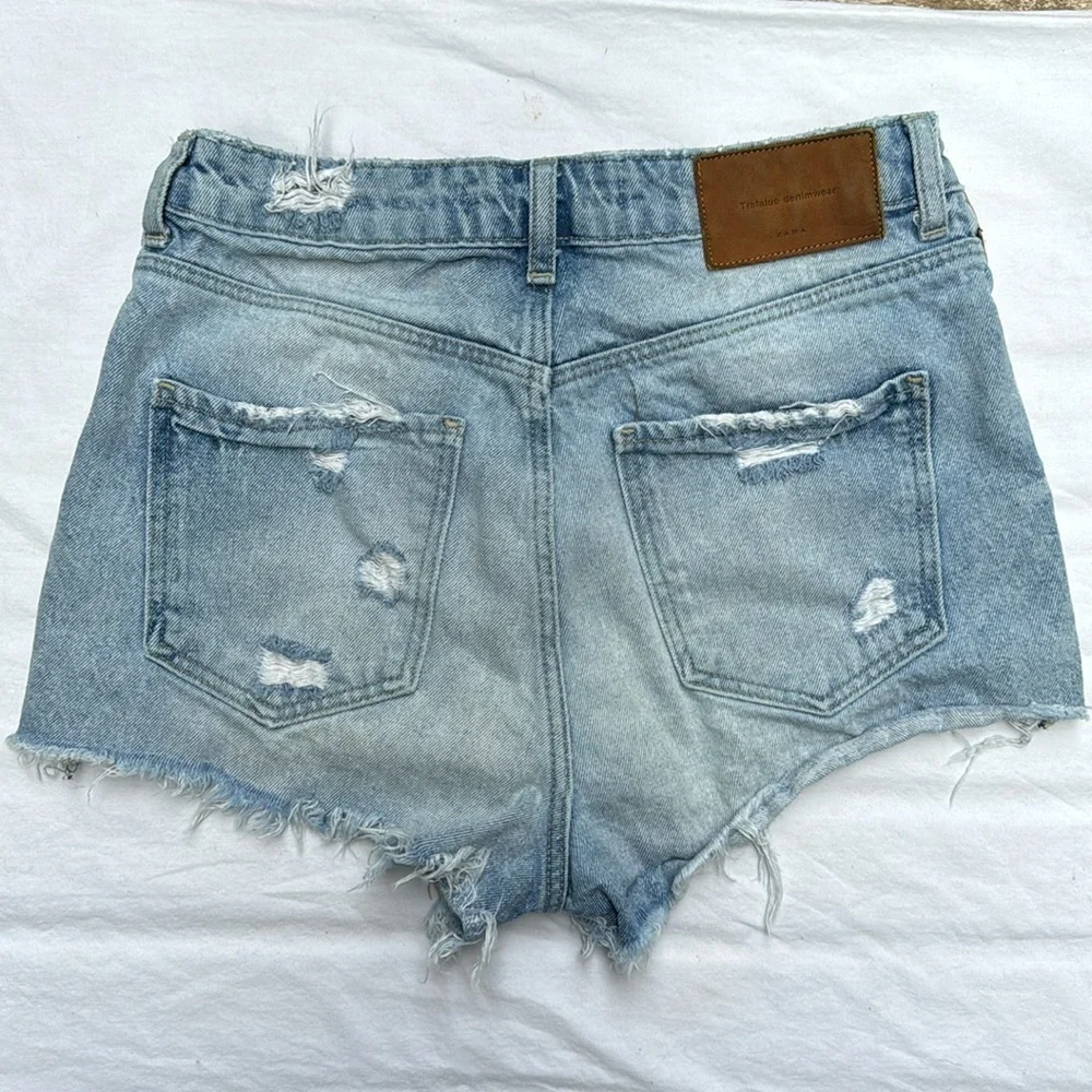 ZARA Distressed Denim Shorts